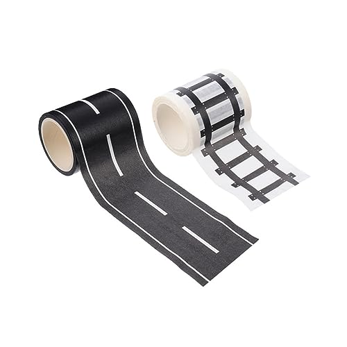 EXCEART 2 Rollen Track-Spielzeug Scrapbook-Aufkleber Straßenband Autoaufkleber auto klebeband spielzeug für kinder kinderspielzeug interessantes Straßentape kreatives Verkehrsband Papier von EXCEART