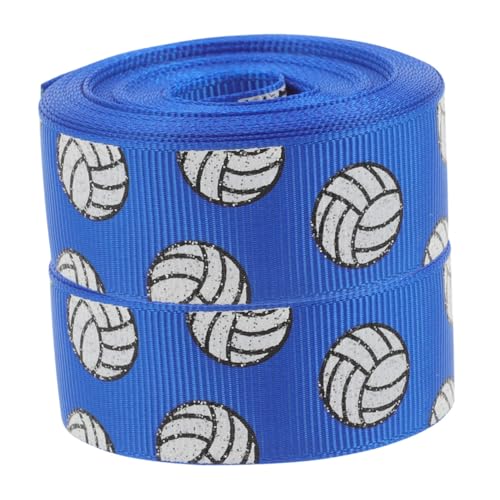 EXCEART 2 Rollen handgefertigter Bogen Kit-Band Haarspangenband Anhängerzubehör Mode-Haarnadeln Hut Aufkleber dekoratives Band Sportballband Band zum Basteln Haarklammerband Polyester Blue von EXCEART