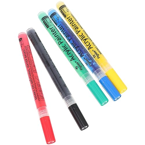 EXCEART 2 Sätze Acrylmarker Notizblöcke Farbstifte Farbmarker Schnelltrocknende Buchmarker Bunte Markierstifte Aquarell Zeichenstifte Markierstifte Mit Feiner Spitze 5 Stück * 2 von EXCEART