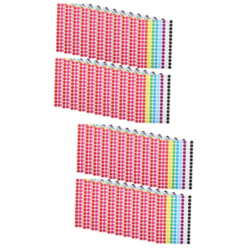 EXCEART 2 Sätze Aufkleber Klebepunkte Haushaltsartikel Kennzeichnung Klassifizierungsetiketten Punktetikett Markierungen Runden Farbcodierungsetiketten Klebriger Punkt Farbig 20 Blatt*2 von EXCEART
