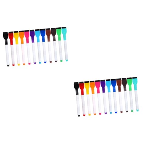 EXCEART 2 Sätze Farbiger Whiteboard-stift Planke Kreidemarker Malstifte Abwischbare Stifte Löschen Von Whiteboard-markierungsstiften Kleine Trocken Abwischbare Marker 12 Stück * 2 von EXCEART