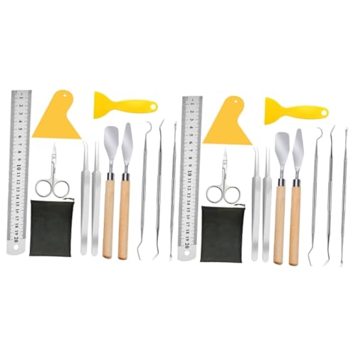 EXCEART 2 Sätze Handwerkzeuge bastelzeug craft werkzeug mit gravur keramik set bastel set Werkzeug für Tonskulpturen Polierwerkzeuge Keramik-Skulptur Werkzeuge für Tonskulpturen Kunstfaser von EXCEART