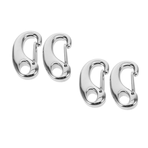 EXCEART 2 Sätze Hummerschere Karabiner-schmuckverschluss Rostfreier Karabiner Kette Zur Schmuckherstellung Fahnenmast-clips Großer Karabinerhaken Silver Rostfreier Stahl 2 Stück * 2 von EXCEART