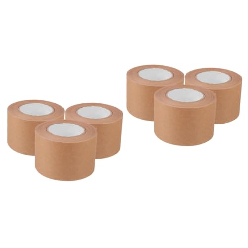 EXCEART 2 Sätze Klebeband Aus Kraftpapier Paketklebeband Kraft-washi-tape Versandklebeband Kraftpapier Klebeband Verschlussband Dickes Klebeband Bandverpackung Light Brown 3 Rollen * 2 von EXCEART