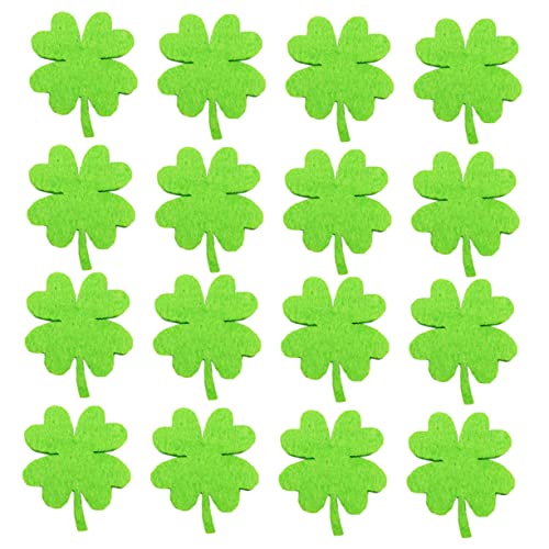 EXCEART 2 Sätze Klee Zubehör Patricks Day Diy Accessoires Jeans-patches Grüne Dekorationen Vierblättriger Fleck Vierblättrige Applikation Flecken Paillette Filzstoff Green 50 Stück * 2 von EXCEART