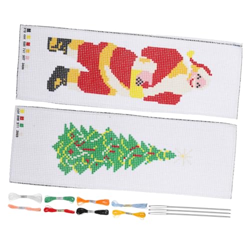 EXCEART 2 Sätze Kreuzstich-lesezeichen Kreuzstichpackungen Für Anfänger Stoffstempel Bausätze Kreuzstich-set Halloween-stickset Halloween-kreuzstich Bastelsets Stich-kit Polyester von EXCEART