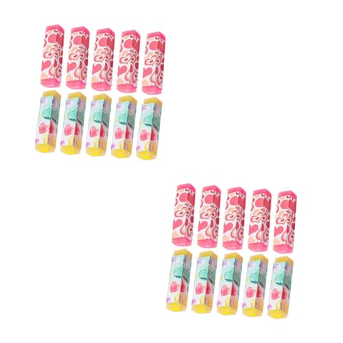 EXCEART 2 Sätze Liebe Radiergummi Rosa Radiergummis Würfel Karneval Radiergummis Party Radiergummi Erasers for Student Valentin Radiergummi Dekorativer Radiergummi 12 Stück * 2 von EXCEART