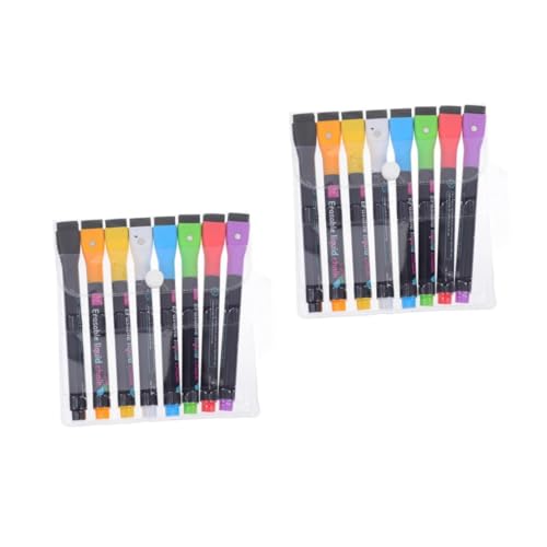 EXCEART 2 Sätze Löschbarer Lampenstift Whiteboard-marker Kreidemarker Für Trocken Abwischbare Tafeln Magnetische, Trocken Abwischbare Stifte Kreidetafel-markerstifte Pp 8 Stück * 2 von EXCEART