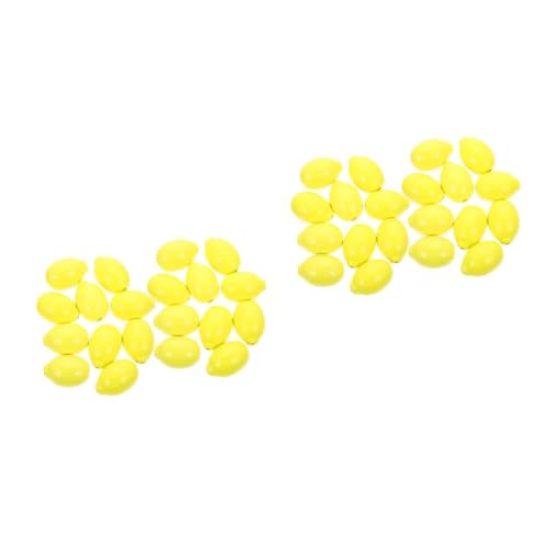 EXCEART 2 Sätze Perlen Aus Zitronenholz Pinzetten-kit Größenänderungsband Für Den Hut Kalk Hutfüller Mastix Wohnaccessoires Bastelzeug Zitronenholzperlen Lose Holzperle Yellow 50 Stück * 2 von EXCEART