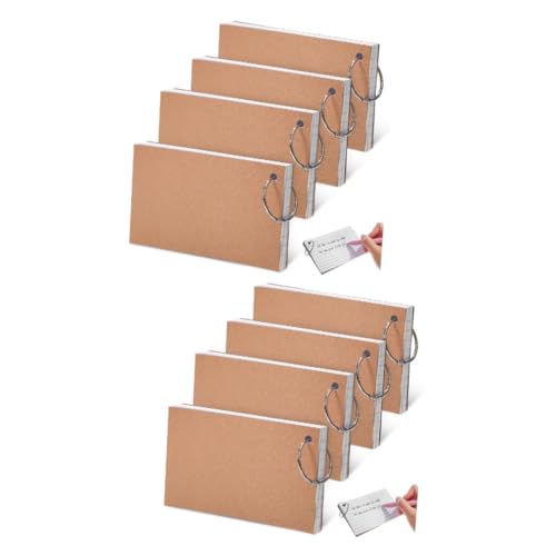 EXCEART 2 Sätze Ring Schnappkarten Linierte Lernkarten Mini-karteikarten Stichwortkarten Taschenkarten Vokabelkarten Wortschatz Karte Lernkarten Für Studenten Papier Weiß 4 Stück * 2 von EXCEART