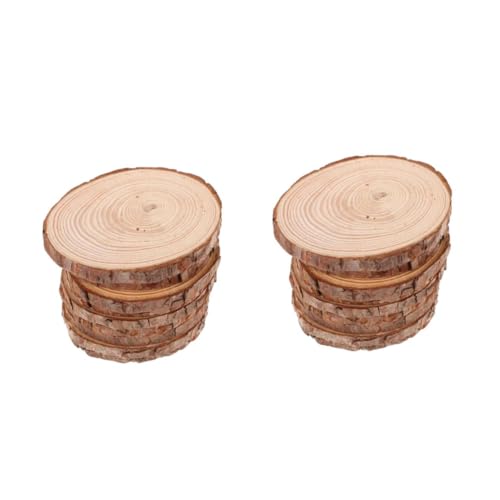 EXCEART 2 Sätze Runde Holzspäne Hochzeit Dekoration Tafelaufsätze Aus Holz Für Tische Unvollendete Runde Kreise Aus Holz Holzuntersetzer Zum Basteln Kiefernholz Brown 10 Stück * 2 von EXCEART