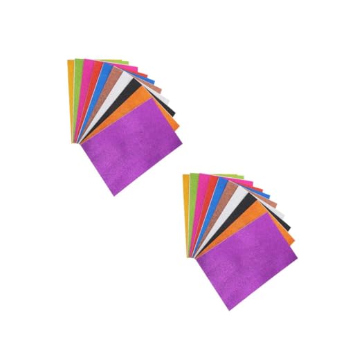 EXCEART 2 Sätze Schwamm Glitzerpapier Helles Farbiges Papier Schaumbuchstaben Schule Bastelset Basteln Für Basteldekorationspapier Buntes Diy-papier Colorful 10 Stück * 2 von EXCEART