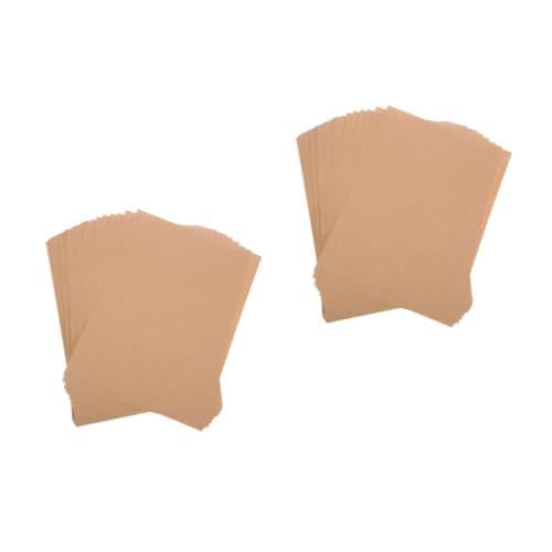 EXCEART 2 Sätze Selbstklebendes Kraftpapier Druckerpapier Aufkleber Bastelbedarf Bedruckbare Klebeetiketten Druckbare Aufkleber Druckeretiketten Etiketten Aus Kraftpapier Brown 50 Blatt*2 von EXCEART