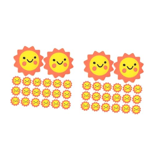 EXCEART 2 Sätze Sonnenblumen-radiergummi Essen Radiergummi Süße Radiergummis Kawaii Radiergummi Mit Bleistiftspitze Radiergummis Masse Radiergummis Für Kinder Orange 50 Stück * 2 von EXCEART