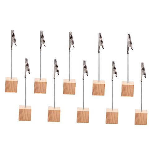 EXCEART 2 Sätze Visitenkartenhalter Aus Holz Memohalter Clip Display Staffelei Tisch Desktop Schlüsselband Einziehbarer Ständer Plakette Schnullerhalter Kredit 10 Stück * 2 von EXCEART