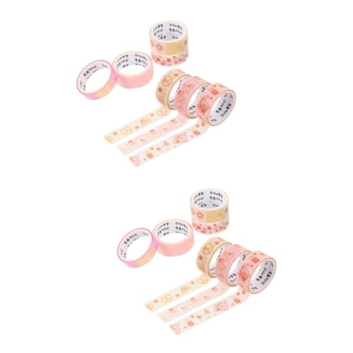 EXCEART 2 Sätze Washi Tape Aufkleber Klebeband Scrapbook Dekor Schreibwaren Klebeband Dekoratives Bastelband Sammelalbum Klebeband Scrapbooking Zubehör DIY Klebeband 7 Rollen * 2 von EXCEART