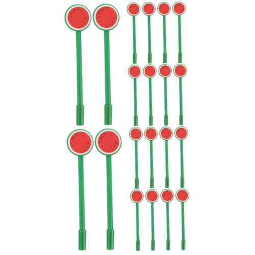 EXCEART 2 Sätze Wassermelonen-gelstift Kugelschreiber Markierungen Stifte Tinte Schreibstift Dekorative Stifte Weich Schreibender Gelstift Gelschreiber Fürs Büro Plastik Green 10 Stück * 2 von EXCEART