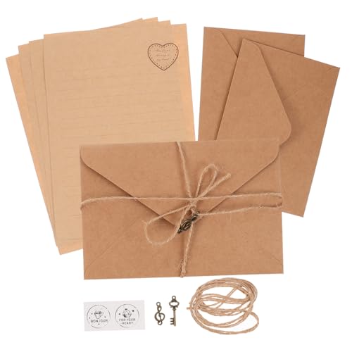 EXCEART 2 Sets Einsteckseiten Briefumschläge Und Briefpapiere Briefumschlag Briefpapiere Briefpapier Set Business Umschläge Briefumschlag Für Briefpapier Metall von EXCEART