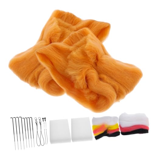 EXCEART 2 Sets Wollfilz Set Nadelfilzzubehör Filznadel Welpe Nadelfilz Set Wolle Zum Filzen Wollfilz DIY Set Filzen Nadelfilzen Schaumstoff Pad Nadelstanz Set Hobby Set von EXCEART