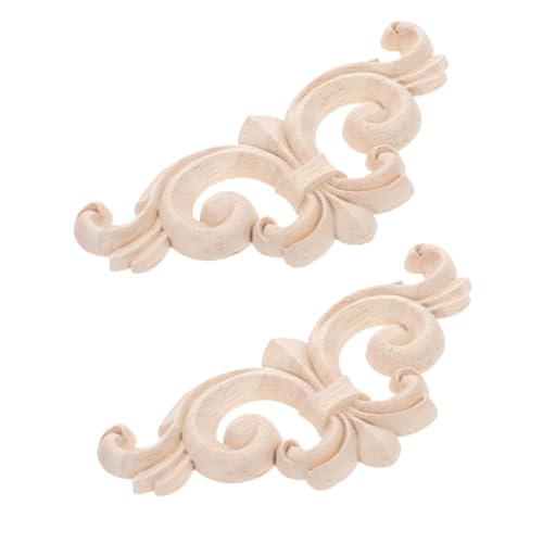 EXCEART 2 Stück Eckblume aus Massivholz Applikationen zum Basteln aus Holz schrank DIY material Kommode dekorative Applikation Holzschnitzerei Dekoration hölzern Beige EXCEART 2 Stück Eckblume aus Massivholz Applikationen zum Basteln aus Holz schrank DIY material Kommode dekorative Applikation Holzschnitzerei Dekoration hölzern Beige von EXCEART