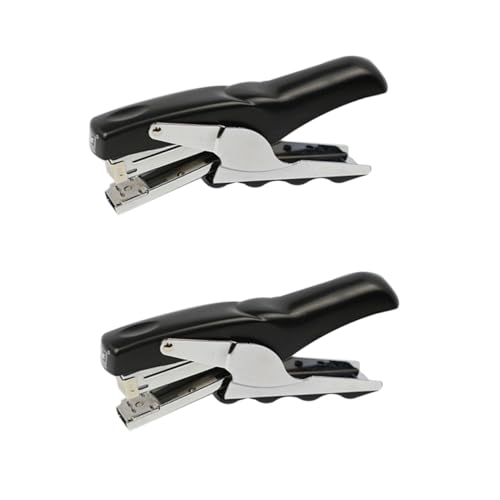 EXCEART 2 Stück Metallhefter Stoffhefter für Kleidung gehaltenen handhaben Hefter für den Schreibtisch kabellos schulhefter Office stapler Hand-grip stapler Zangenhefter Kanal buchen Black von EXCEART