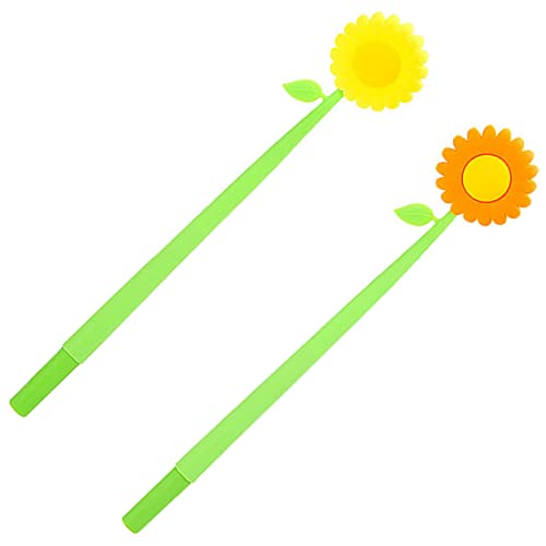 EXCEART 2 Stück Sonnenblumen Stifte Stifte Für Perlen Schreibstifte Sonnenblumen Blumen Stifte Büro Stifte Wackelstifte Für Schreibwaren Kugelschreiber Schild Sonnenblumen von EXCEART