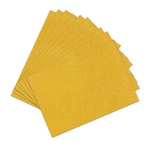 EXCEART 20 Blatt Glitzerpapier für DIY die cutting machine weihnachskarte aufklebebuchstaben süssigkeiten box weihnachtkarten funkelndes Glitzerpapier Papierkarten selber machen Golden von EXCEART