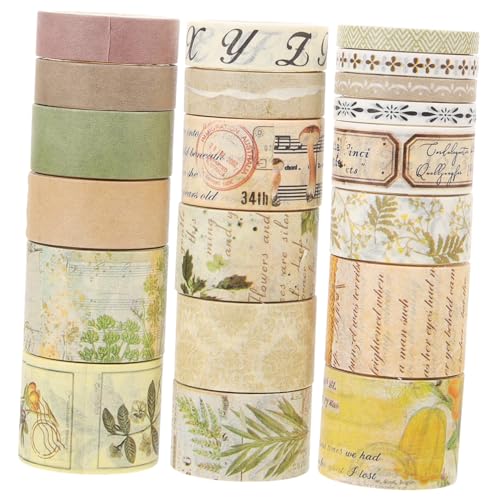 EXCEART Scrapbooking-klebeband-set 20 Rollen Klebeband Vintage-washi-klebeband für Handgemachtes von EXCEART