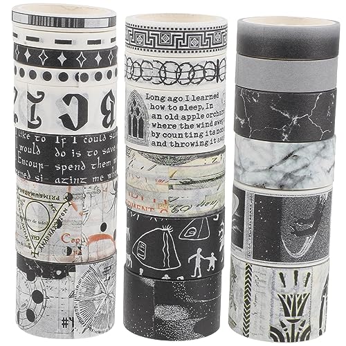 EXCEART 20 Rollen Retro-washi-tape Starker Klebstoff Studio Drücken Spender Etiketten Unterlage Selbstklebende Schaumpunkte Ghibli Ausschnitte Haken- Und Klebestreifen Gel Klebeband Papier von EXCEART