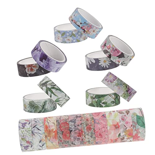 EXCEART 20 Rollen Set Blumenband Klebeband Künstlerband für Pastelle the washi tape wandverkleidung Notizbuch Dekoration Scrapbooking Washi Tape Journaling-Zubehör Papier Colorful von EXCEART