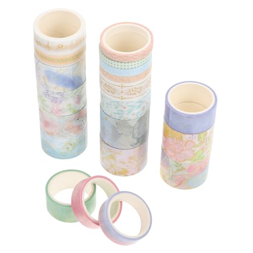 EXCEART 20 Rollen Washi-Tape-Set Albumbänder buntes Abdeckband DIY Klebeband Bandrolle spaß kassetten aufkleber dekorative Bänder für Heimwerker Scrapbook-Bänder Japanisches Papier von EXCEART