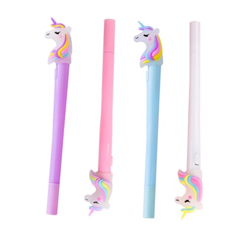 EXCEART 20 Stk Einhorn Lichtstift Einhornstift Mit Licht Einhorn Gelstift Einhorn-kugelschreiber Stift Für Schüler Süße Studentenstifte Gel Stift Studentischer Stift Büro Kieselgel Flüssig von EXCEART