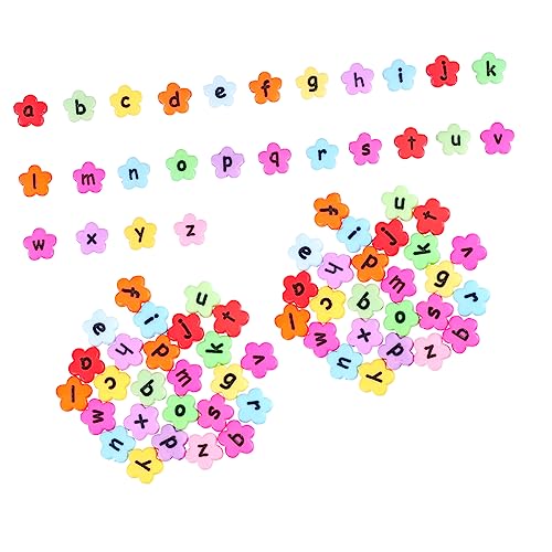 EXCEART 200St DIY-Perlen alphabet beads handystativ handsfull Buchstabenperlen bead set Hotfix Edelstein Tour Anlage für Vasen Buchstabe Acrylperle Perle in Blumenform Farbperle Colorful von EXCEART