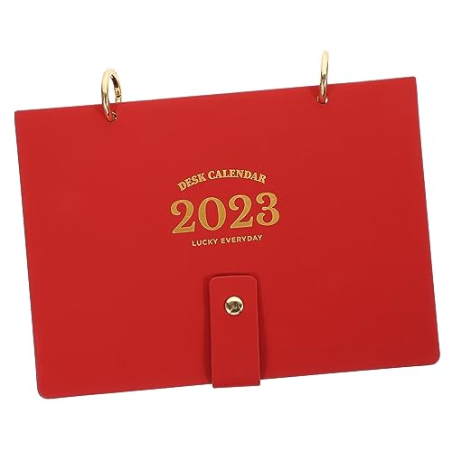 EXCEART 2023 Plan Tisch Kalender Tisch-staffelei-kalender Desktop-kalender Kalender 2022 Digital Adventskalender Einfacher Stehkalender Monatsplaner Lustiger Tischkalender Spiral- Pu von EXCEART