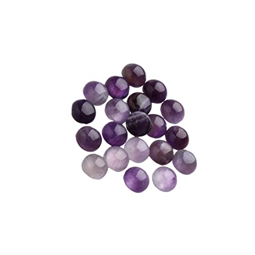 EXCEART 20St Zeitsteinzubehör zum Selbermachen lila Strasssteine lila Jade lila Edelstein lila Amethyst bastelmaterial bastel materialien lila Kristall-Cabochons Edelsteinglas Violett von EXCEART