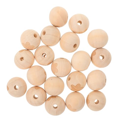 EXCEART 20St Zubehör für Holzperlen Plattformwaage- Anzeige Gadgets gezahnt Stütze Korb Vor armband machen holzperlen armband Holzperlen Masse Herstellung von Perlenschmuck Beige von EXCEART