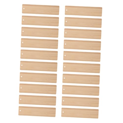 EXCEART 20pcs Holz Leere Lesezeichen DIY Holzhandwerk Lesezeichen Unvollendeter Holz Tag von EXCEART