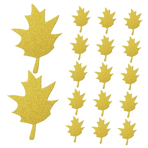 EXCEART 20st Ahornblätter Scherenschnitte Blattausschnitte Für Pinnwand Blattlichter Fallen Herbstblätter Ausschnitte Herbst-ahornblatt-bastelarbeiten Herbstlaub Zum Basteln Golden Papier von EXCEART