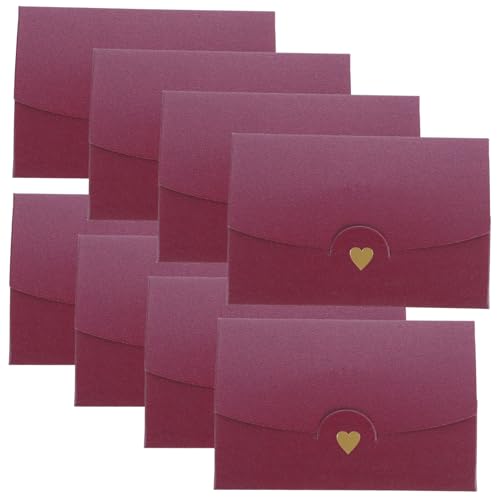 EXCEART 20st Umschlag Leere Karten Grußkarten Kartenvorrat Versandkartons Partygeschenke Verpackung Leuchtstäbe Brief Kartenumschläge Samenumschläge Tragbare Umschläge Papier Rot von EXCEART