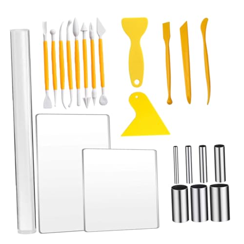 EXCEART 23 Teiliges Set Ton Schneidwerkzeug Polymer Ton Ausstecher Modelliermasse Modelliermasse Bildhauerei Töpferei Set Ton Schnitzwerkzeuge Ton DIY Werkzeug Töpferwerkzeuge von EXCEART