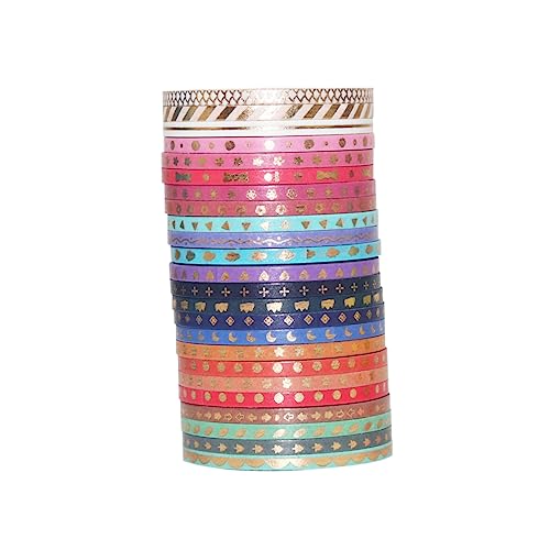 EXCEART 24 Rollen Set Zum Verpacken Von Washi Klebeband Abdeckband Dekoration Fete Klebeband Abdeckfolie Transparentes Klempner Klebeband Doppel Klebebandspender Braunes Klebeband von EXCEART