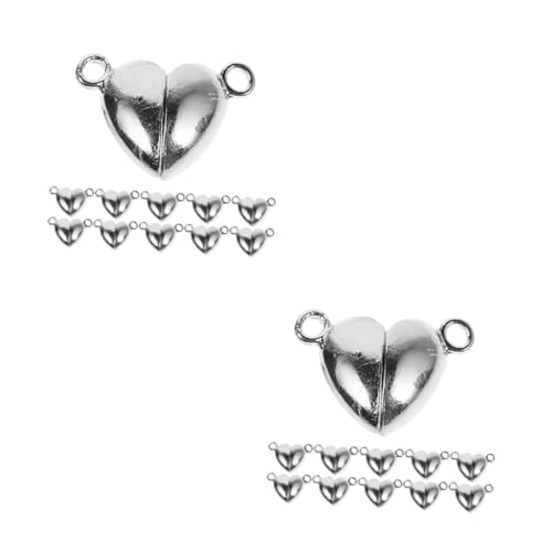 EXCEART 24 Sätze Schmuck-magnetschnalle Magnetische Kugeln Magnetische Halskettenverschlüsse Magnetverschlüsse Für Halsketten Broschenknöpfe Socken-charms, Großpackung Silver Legierung von EXCEART