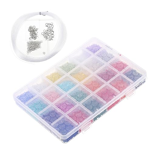 EXCEART 24er Set Glasperlen 2mm Bunte DIY Schmuckperlen Für Die Schmuckherstellung Ideal Als Spacer Beads Oder Lose Perlen Für Armbänder Und Halsketten Praktischer von EXCEART