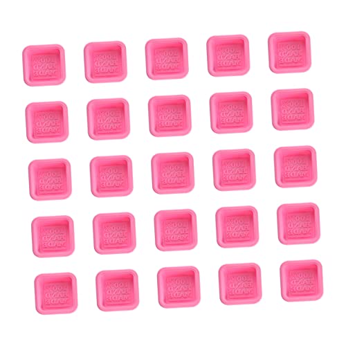 EXCEART 25 Stk Seifenform Mini-Laibpfanne Kuchenformen zum Backen Seifenherstellung Seifenbasis Mini-Cupcake-Fach dekoration fürs bad silikonform soap mold handgemachte Form Kieselgel Rosa von EXCEART