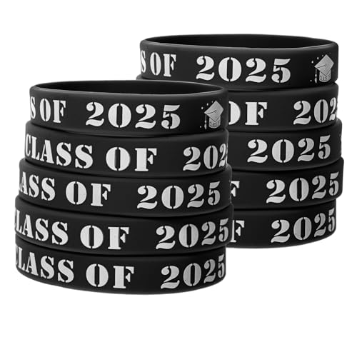 EXCEART 25 Stück 2025 Armbänder für die Abschlussfeier Tragbare Armbänder Abschlussarmband Abschlussparty Armbänder Silikon Armbänder für Abschlussfeiern dekoratives Armband Schulbedarf von EXCEART