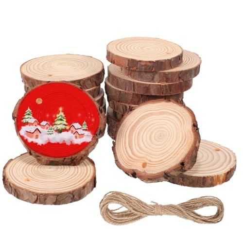 EXCEART 25St hochzeitsdeko hochzeits dekoration hochzeitdeko bastelzeug hochzeitsdeco bastelset Unbemalte Holzscheiben Tafelaufsätze aus Holz für Tische Holz runden Holzausschnitte von EXCEART