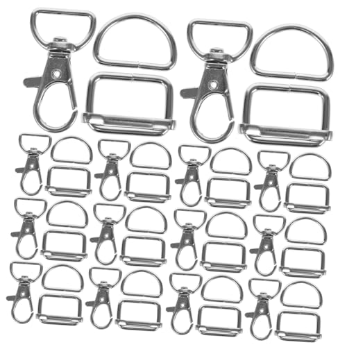 EXCEART 25st Schlüsselanhänger-set Schlüsselringe Wandhaken D-ring Set Zum Aufhängen Von Bildern Auto Ziegelhaken Telefon Lanyard D Schlüsselanhänger Ringe Bild Haken Legierung Silver von EXCEART