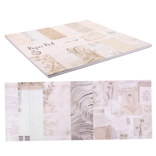 EXCEART 26 Blatt Vintage Scrapbook Papier Kit Handgefertigte Dekorative Scrapbook Journal Blätter für Basteldekorationen von EXCEART