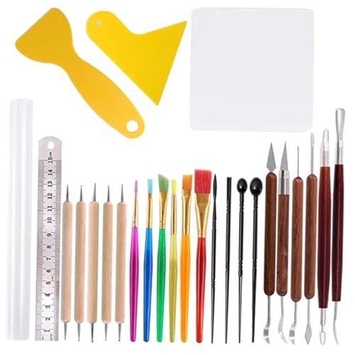 EXCEART 26 Stk Schnitzmesser aus Ton Formen aus Modelliermasse Töpferwerkzeuge Modellierset aus Ton Knetmasse clay tools sculpting tools gravur werkzeugsatz DIY-Bildhauerset Edelstahl von EXCEART