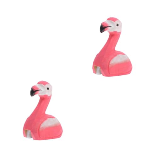 EXCEART 2St Flamingo-Bleistiftspitzer Flamingospitzer Kinderspitzer flamingo Anspitzer Bleistiftspitzer Farbstiftspitzer Buntstiftspitzer für Schulbedarf Metall Rosy von EXCEART